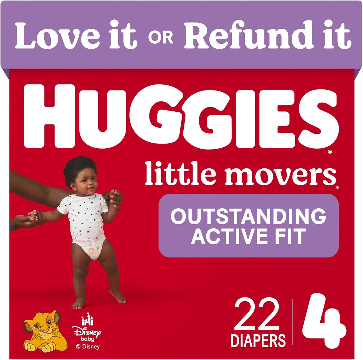 Huggies Little Movers Nappies Size 4, 22 Count