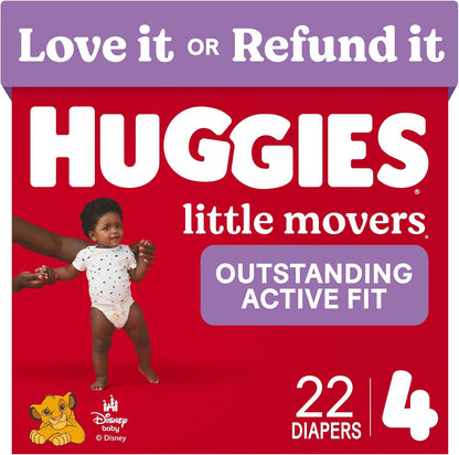 Huggies Little Movers Nappies Size 4, 22 Count