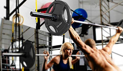 Clout Fitness Quick Release Olympic Barbell Collars, Pair, 2 Inch, Black - view 2