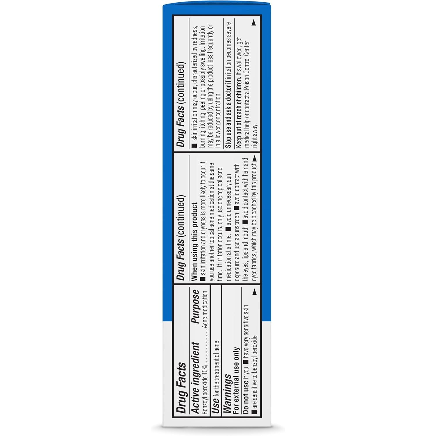 Amazon Basics 10% Benzoyl Peroxide Acne Treatment Gel, Maximum Strength, 1 fl oz (30ml)
