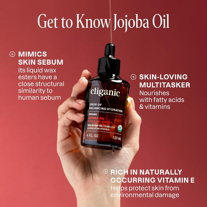 Cliganic Organic Jojoba Oil, 100% Pure, 120 ml - view 4