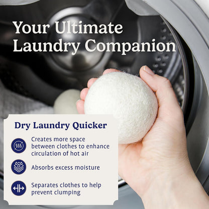 Handy Laundry Wool Dryer Balls, Pack of 6, Reusable - view 3