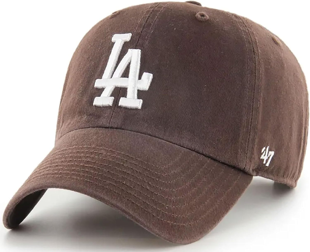 '47 Los Angeles Dodgers Clean Up Adjustable Cap, Brown — product view