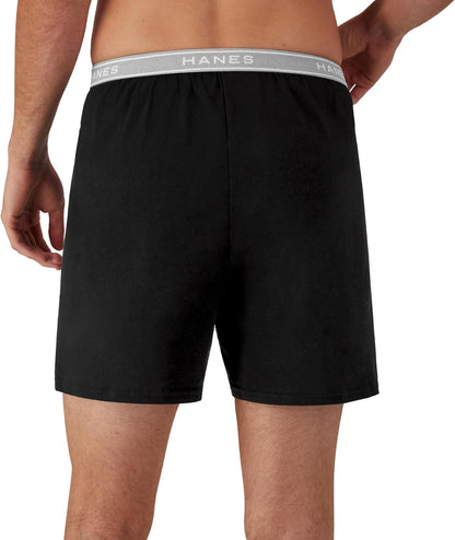 Hanes Men's Cotton Knit Boxers, Moisture-Wicking - 5 Pack - view 3