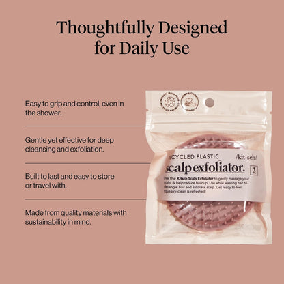 Kitsch Scalp Massager Shampoo Brush, Terracotta - view 5