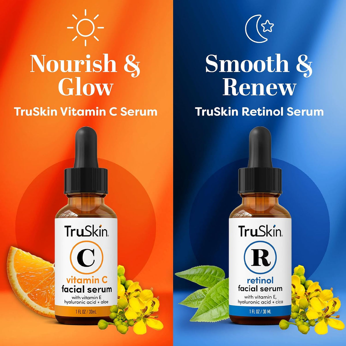 TruSkin Vitamin C Serum & Retinol Serum Duo, 2 × 30 ml (1 fl oz) - view 2