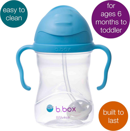 b.box Sippy Cup with Weighted Straw 240 ml (8 oz) Blueberry - view 4