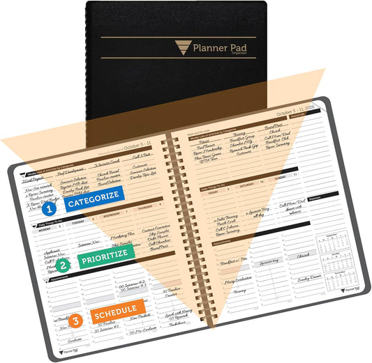 Planner Pad 2026-27 Weekly Planner, Oct-Sep, 6.75 x 8.5 Inch