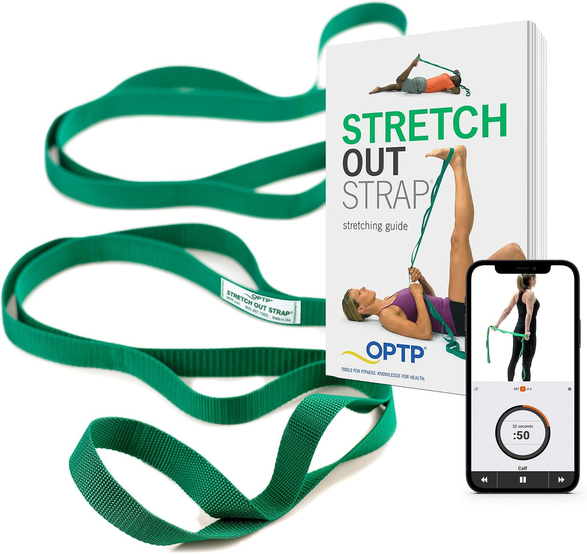 OPTP The Original Stretch Out Strap with Exercise Booklet — product view