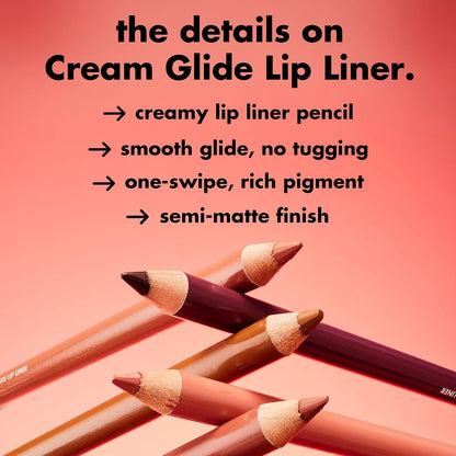 e.l.f. Cream Glide Lip Liner, Creamy High-Pigment, Dark Cocoa - view 3