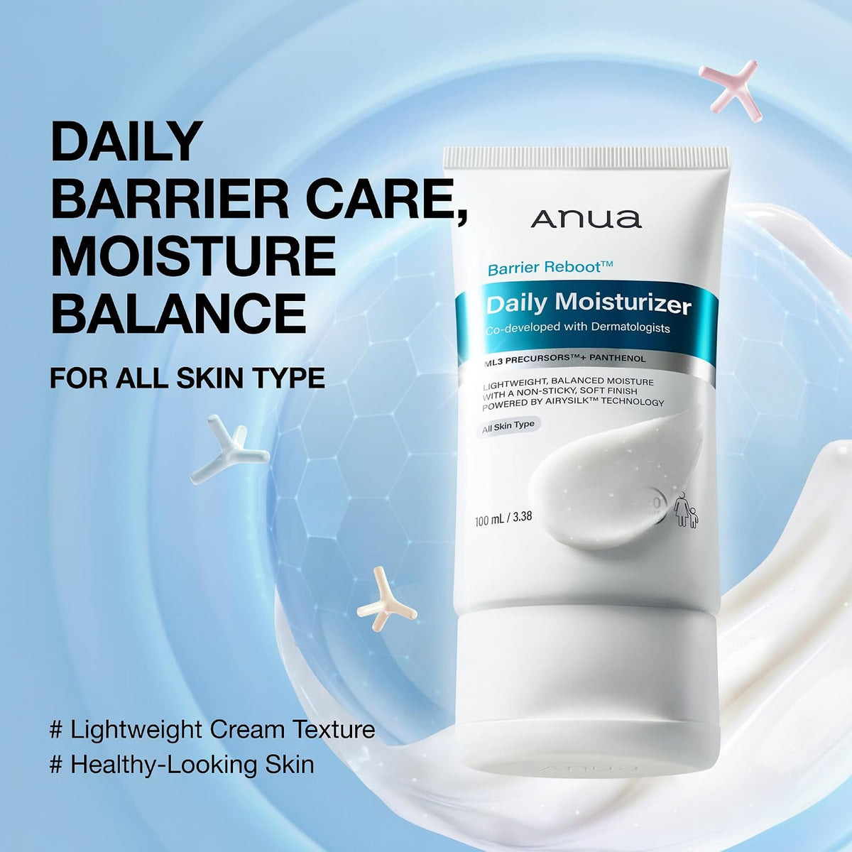 Anua Barrier Reboot Daily Moisturiser with Ceramide and Panthenol, 100 ml (3.4 fl oz) — alternate product view