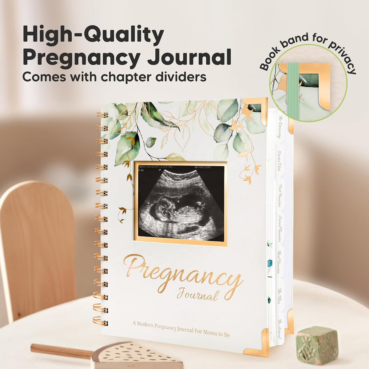 KeaBabies Inspire Pregnancy Journal, 90 Pages, Hardcover, Alpine - view 4