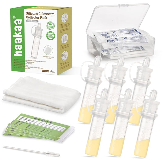 haakaa Silicone Colostrum Collector Kit, 4 ml, 6 Pieces