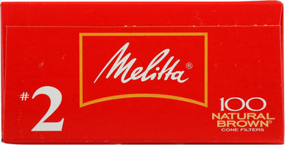 Melitta #2 Unbleached Cone Coffee Filters, Natural Brown, 100 Count - view 3