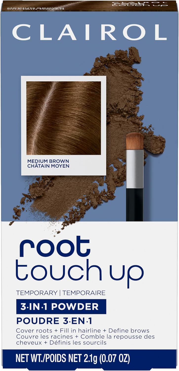 Clairol Root Touch-Up Temporary Concealing Powder, Medium Brown (0.07 oz) — product view