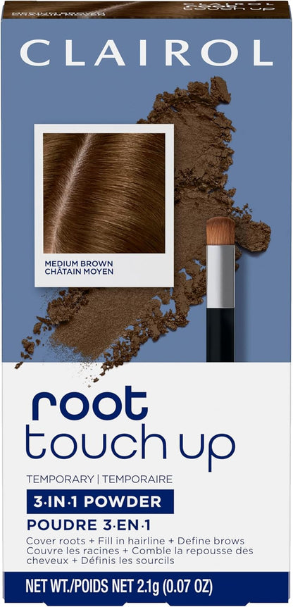 Clairol Root Touch-Up Temporary Concealing Powder, Medium Brown (0.07 oz)