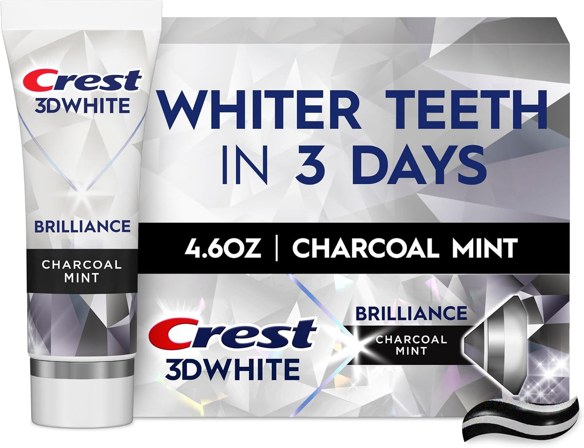 Crest 3D White Brilliance Charcoal Toothpaste Mint 130 g (4.6 oz) — product view