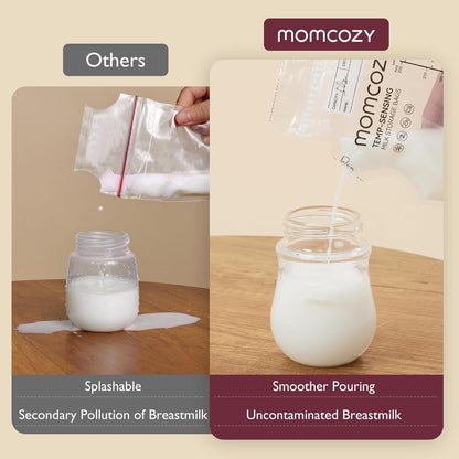 Momcozy Breast Milk Storage Bags, 8 oz (240 ml), Temp-Sensing, 120 Count - view 3