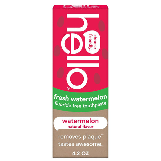 Hello Oral Care Kids Fluoride-Free Toothpaste Natural Watermelon 4.2 oz