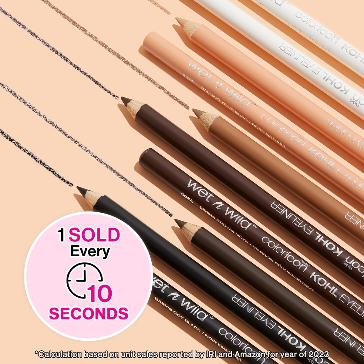 wet n wild Color Icon Kohl Eyeliner Pencil, Baby's Got Black — alternate product view