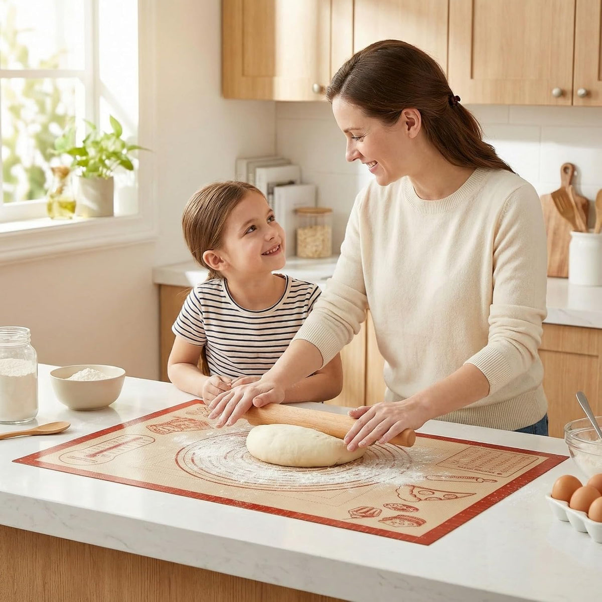 QUELLANCE Non-Slip Silicone Pastry Mat, 50 x 70 cm (20 x 28 in) — alternate product view