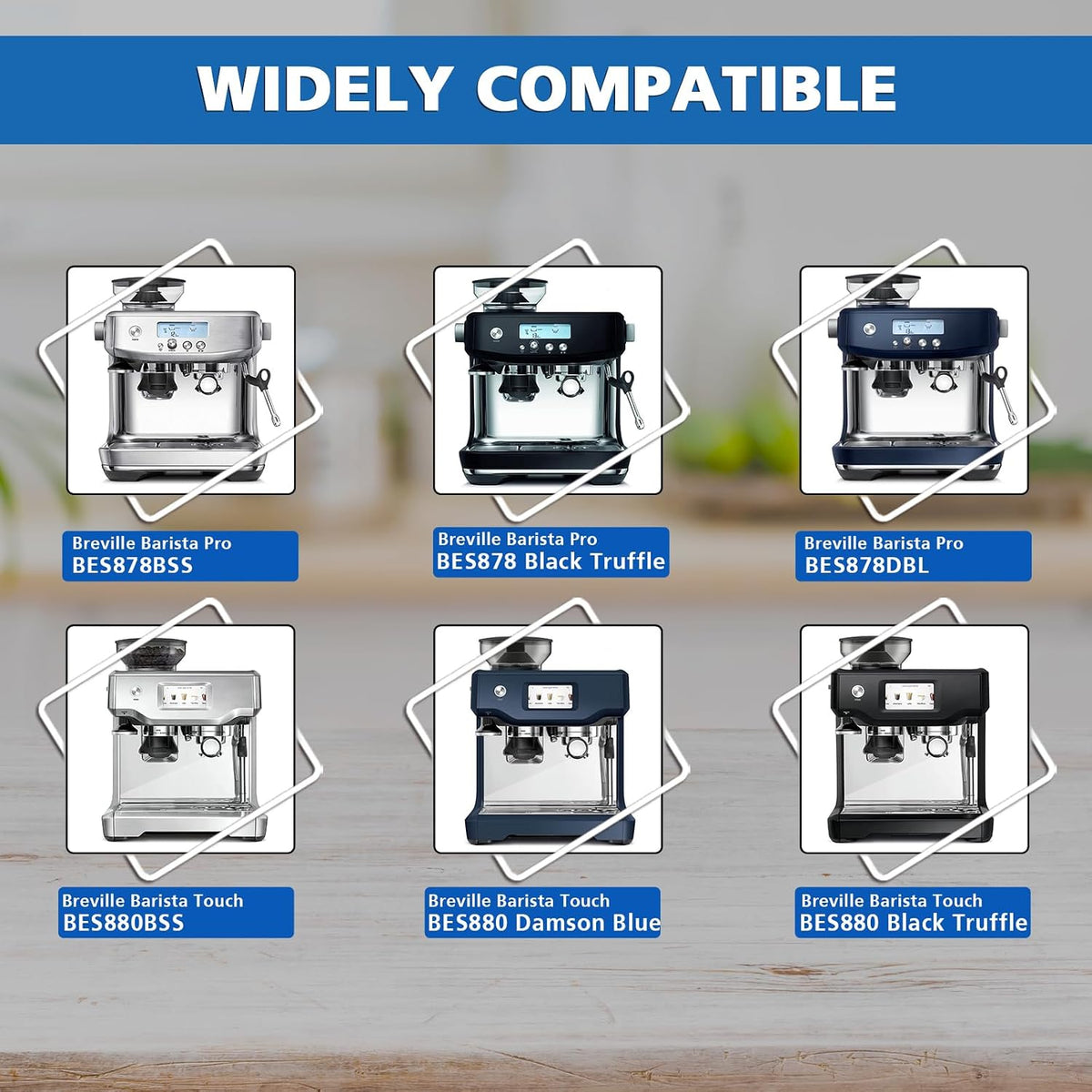 isinlive Water Filter Replacement for Breville Espresso Machines, 4 Pack — alternate product view