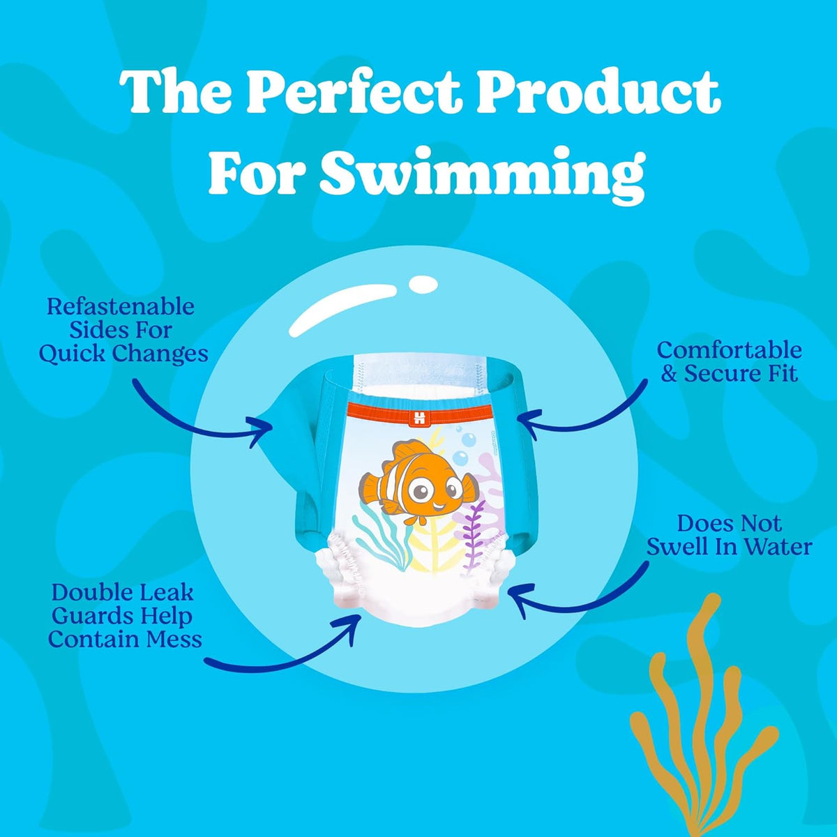Huggies Little Swimmers Swim Nappies, Size 5-6, 17 Count - view 3