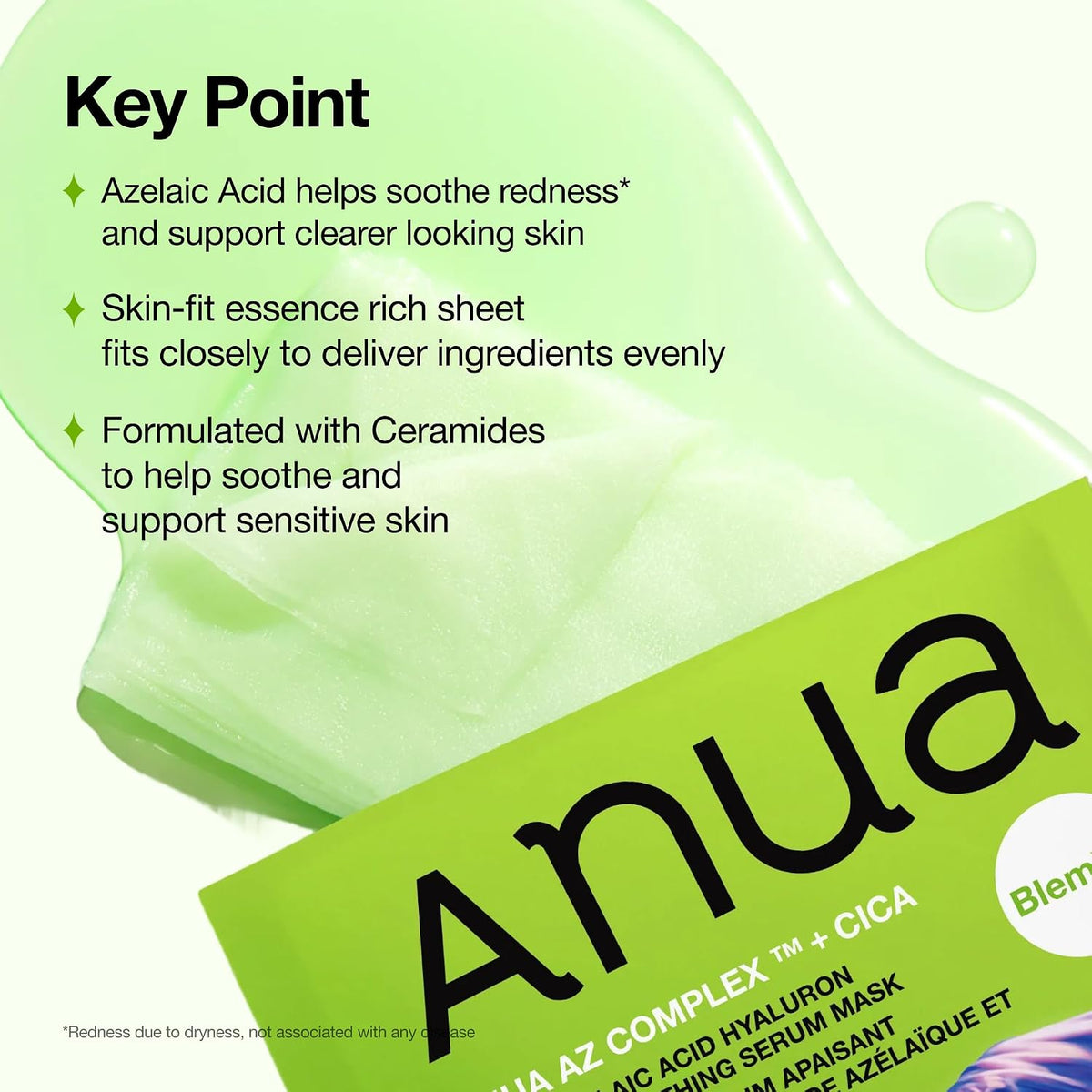 Anua Azelaic Acid Hyaluron Redness Soothing Serum Mask 10 Pack - view 4