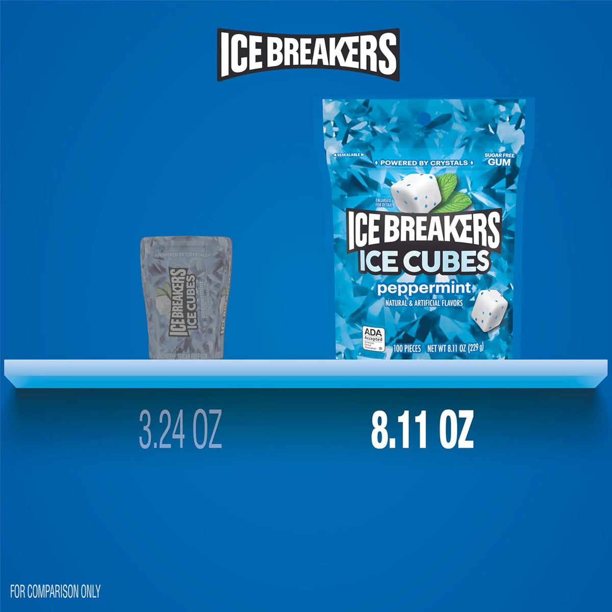 Ice Breakers Ice Cubes Peppermint Sugar-Free Chewing Gum, 100 Count - view 4