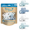 Dr. Brown's HappyPaci Silicone Dummy, 0-6m, Blue and White, Pack of 4