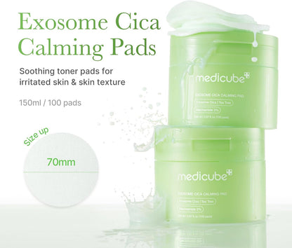 Medicube Exosome Cica Tea Tree Calming Toner Pads, 100 Pads - view 2