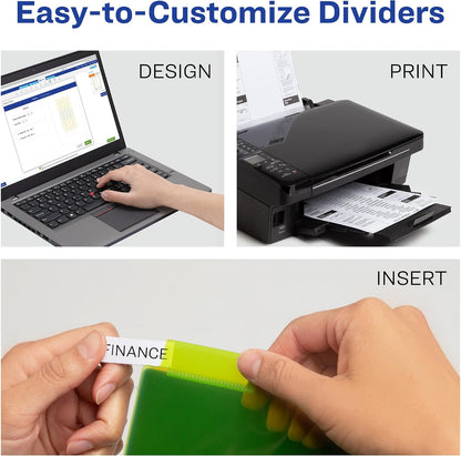 Avery Plastic Binder Dividers, Insertable Big Tab, 8-Tab, Multicolour - view 4
