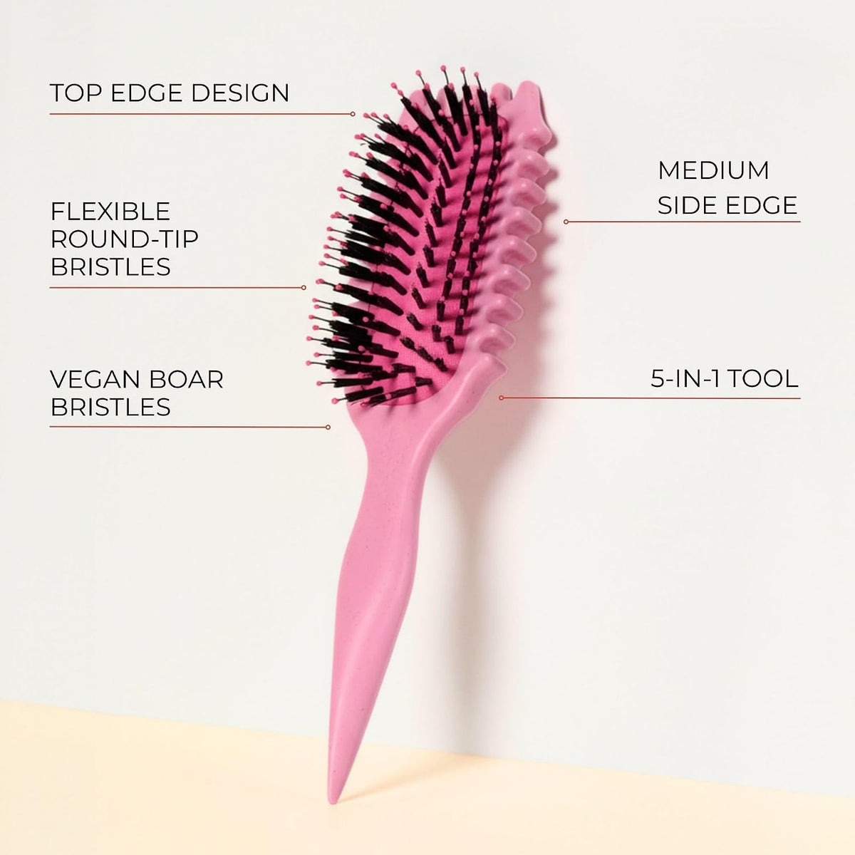Bounce Curl Define EdgeLift Brush 5-in-1 Styling Tool, Pink — alternate product view