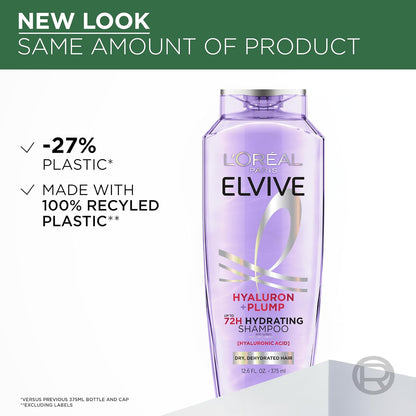 L'Oreal Paris Elvive Hyaluron Plump Hydrating Shampoo 12.6 fl oz - view 5