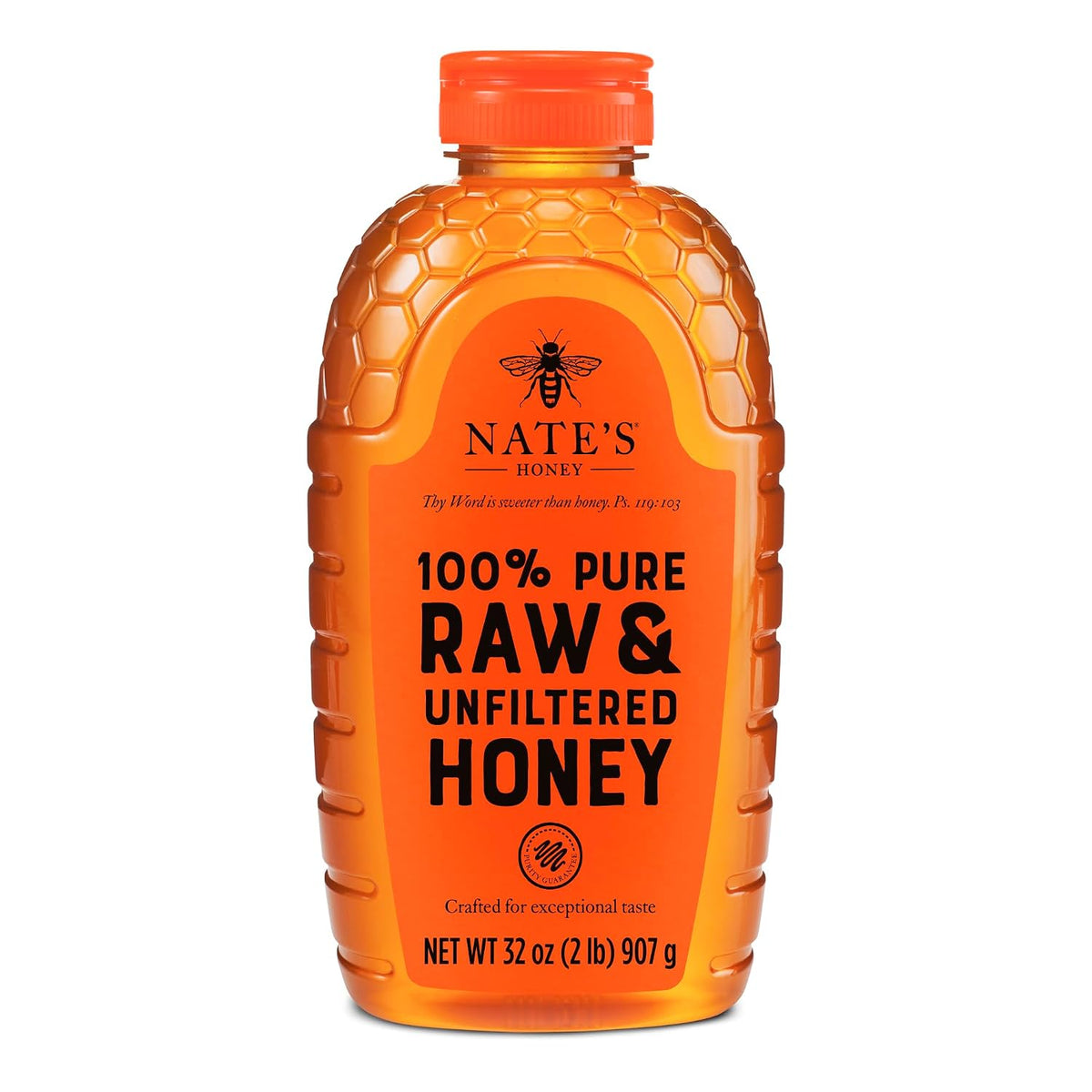 Nature Nate's 100% Pure Raw and Unfiltered Honey 32 oz (907 g) — product view