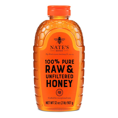 Nature Nate's 100% Pure Raw and Unfiltered Honey 32 oz (907 g)
