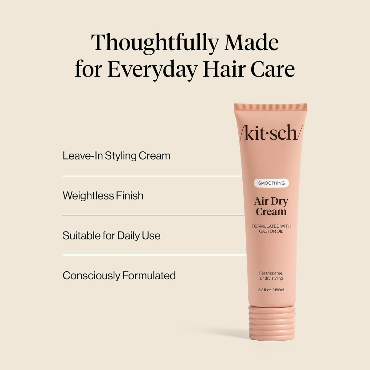 Kitsch Smoothing Air Dry Cream for Hair, 156 ml - view 4