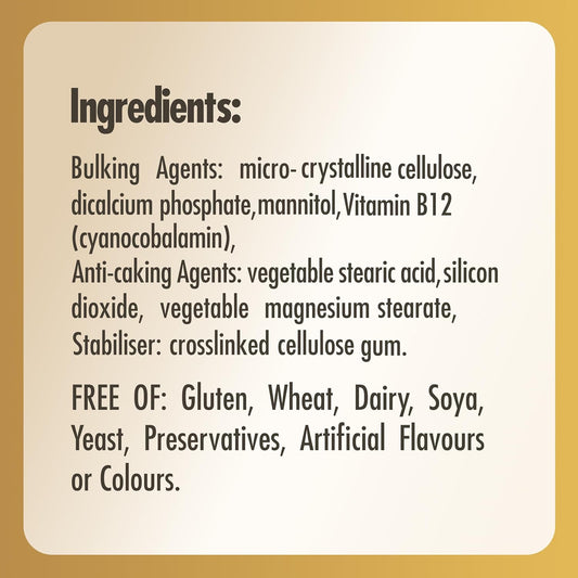 Solgar Vitamin B12 100 mcg, 100 Vegan Tablets - view 2
