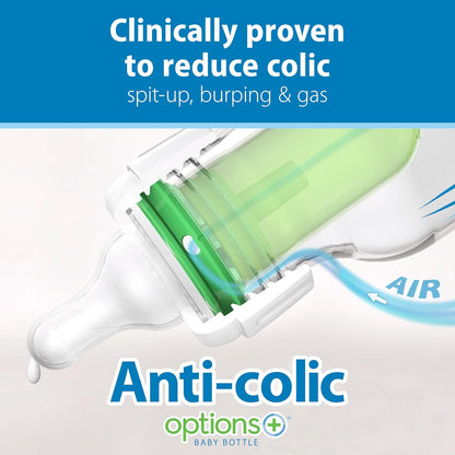 Dr. Brown's Anti-Colic Options+ Narrow Baby Bottles, 8 oz, Pack of 4 - view 2