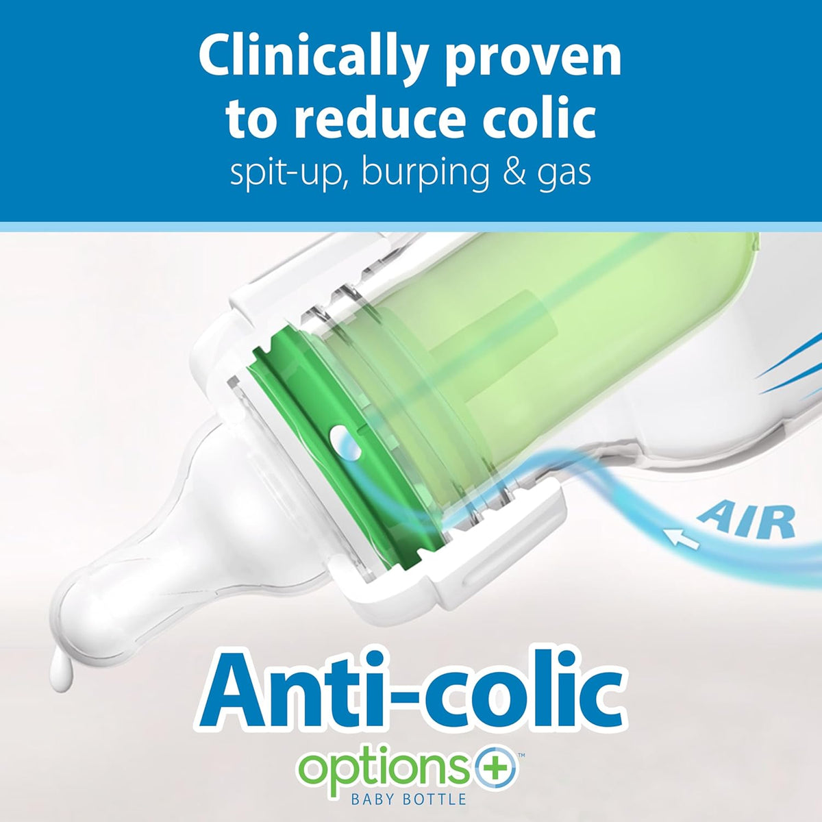 Dr. Brown's Anti-Colic Options+ Baby Bottles 8 oz (240 ml), Floral, Pack of 4 — alternate product view