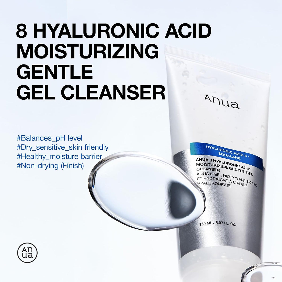 Anua Moisturizing Gentle Gel Cleanser 150ml - view 2