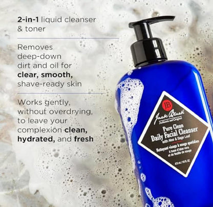 Jack Black Pure Clean Daily Facial Cleanser for Men, 6 Fl Oz (180 ml) - view 3