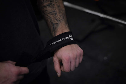 Gymreapers Padded Lifting Wrist Straps, Neoprene and 18 Inch Cotton, Black - view 6