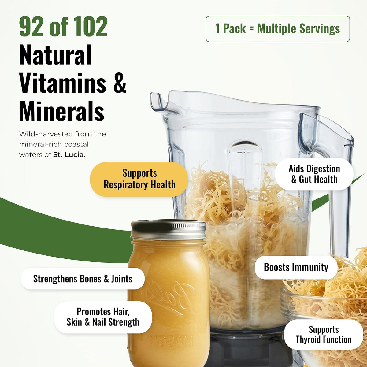 BUIE Golden Irish Sea Moss, 113 g, Raw Wildcrafted - view 2