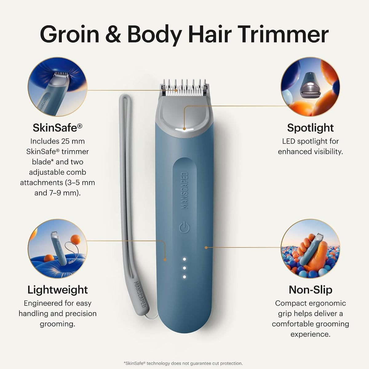 Manscaped The Lawn Mower Go Groin and Body Hair Trimmer, Mineral Blue — alternate product view