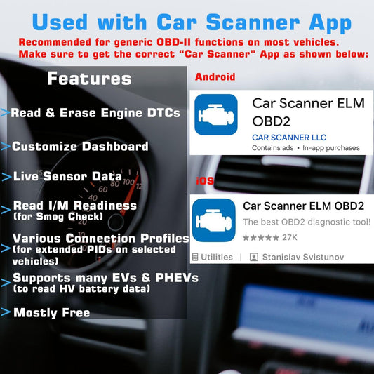 Veepeak OBDCheck BLE Bluetooth OBD II Scanner for iOS and Android - view 2