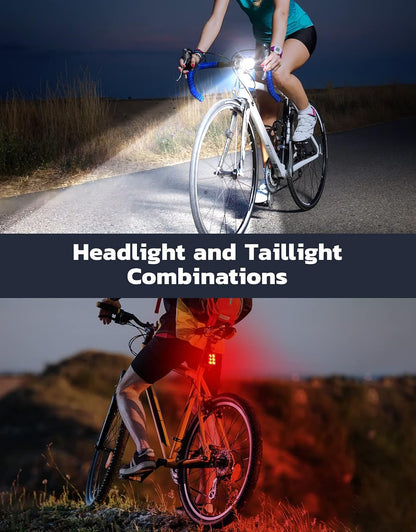 Zewdov Rechargeable Bike Light Set, Front and Rear, IP65 - view 2
