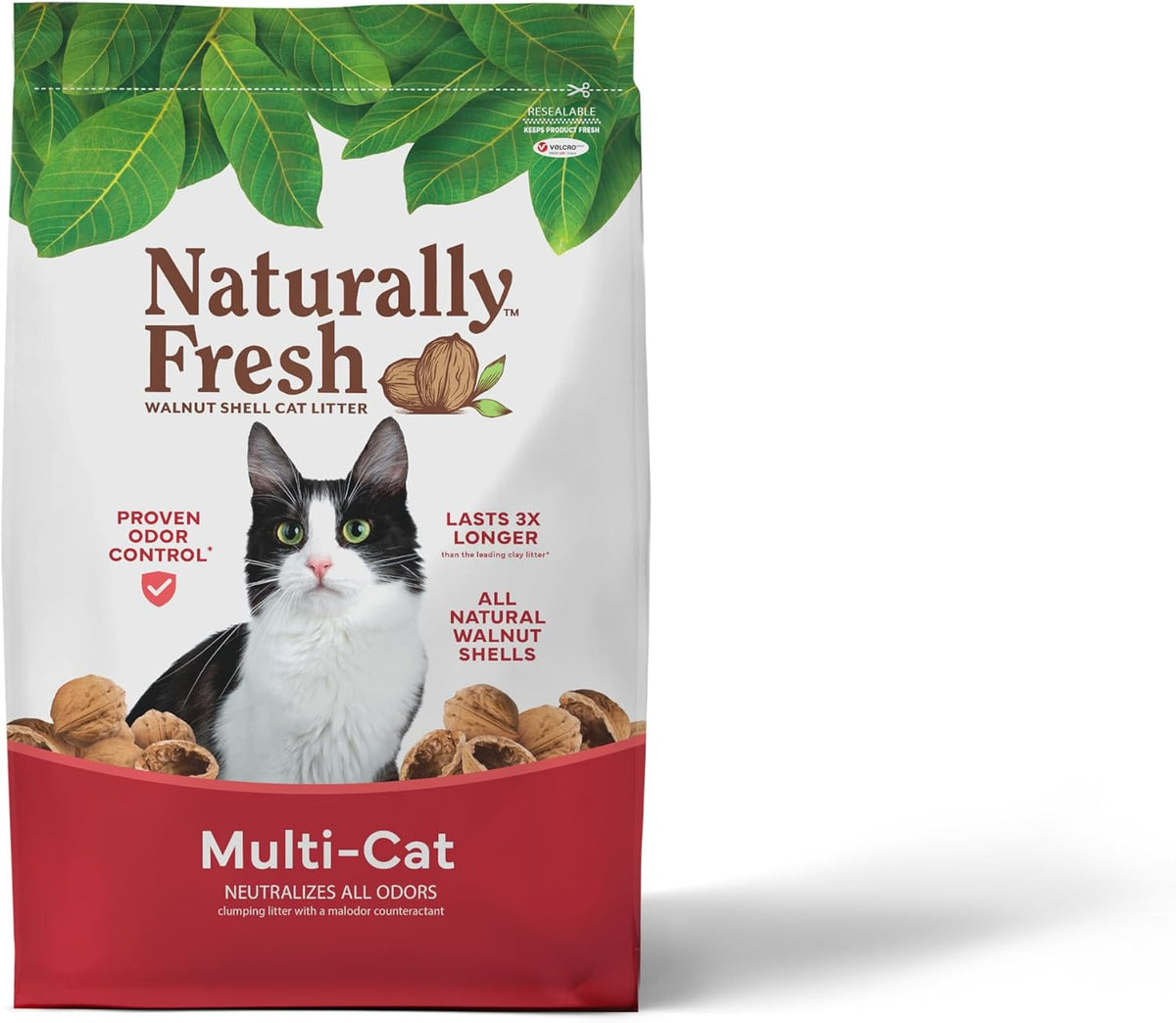 Naturally Fresh Multi-Cat Clumping Walnut Shell Cat Litter, 30 lb