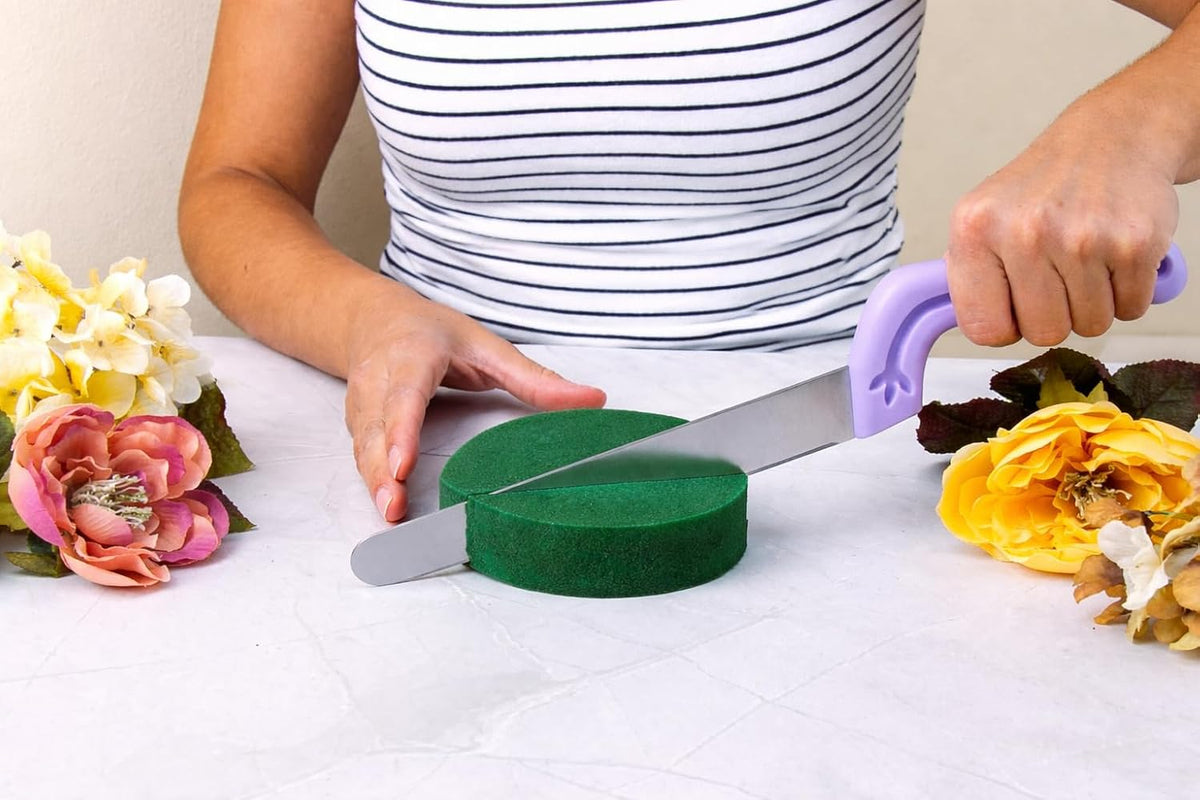 FLOFARE Round Floral Foam Blocks, Pack of 6, 4 x 1.4 Inch - view 4