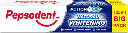 Pepsodent Natural Whitening Anti-Tartar Toothpaste, 3 x 125 ml - view 2